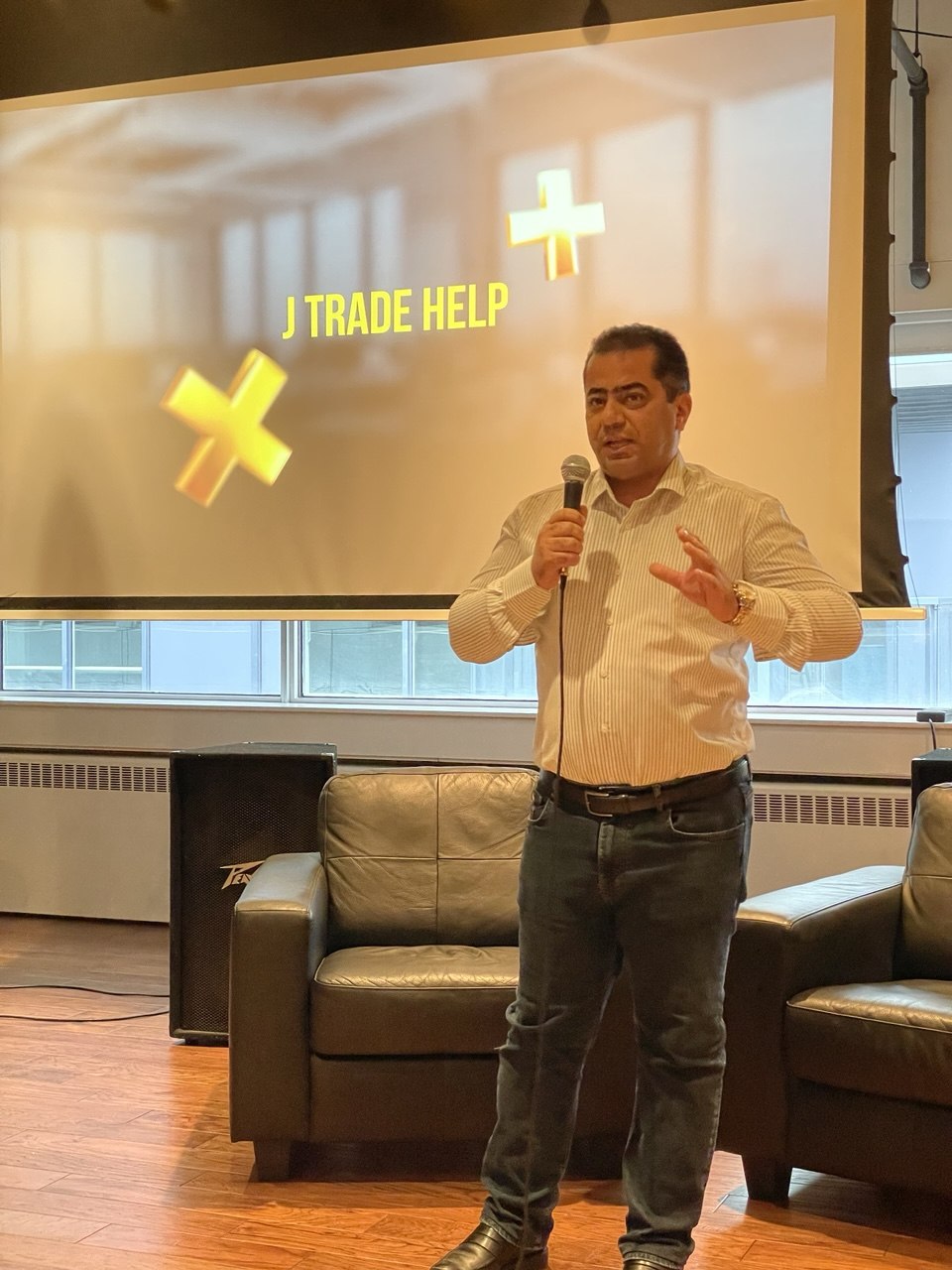 JTH pitch on stage in Toronto