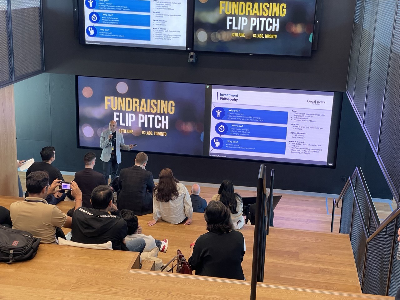 Fundraising Flip Pitch at IX Labs, Toronto